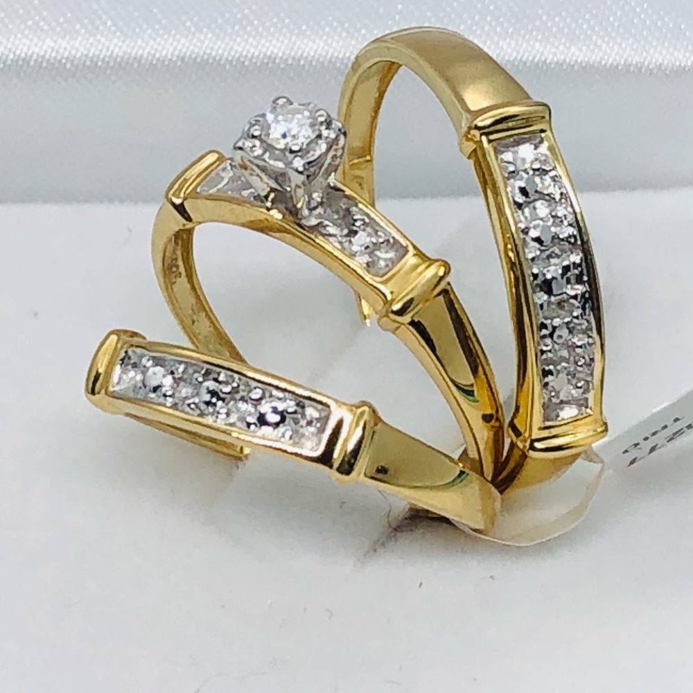 His & Hers Real Diamond wedding ring set WOW!